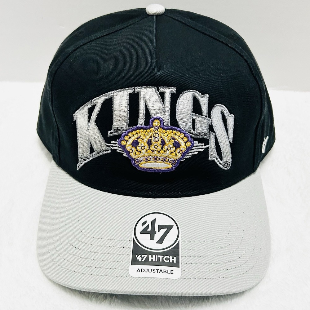 '47 Brand Los Angeles Kings Vintage Atkin A-Frame Hitch Hat Cap Adjustable Black - Picture 2 of 5